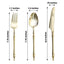 24-Pack Plastic Utensil Set with Roman Column Handle Gold - Disposable Silverware for Events
