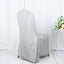 Polyester Slip On Banquet Chair Covers Silver - Stain-Resistant Reusable Durable Fabric