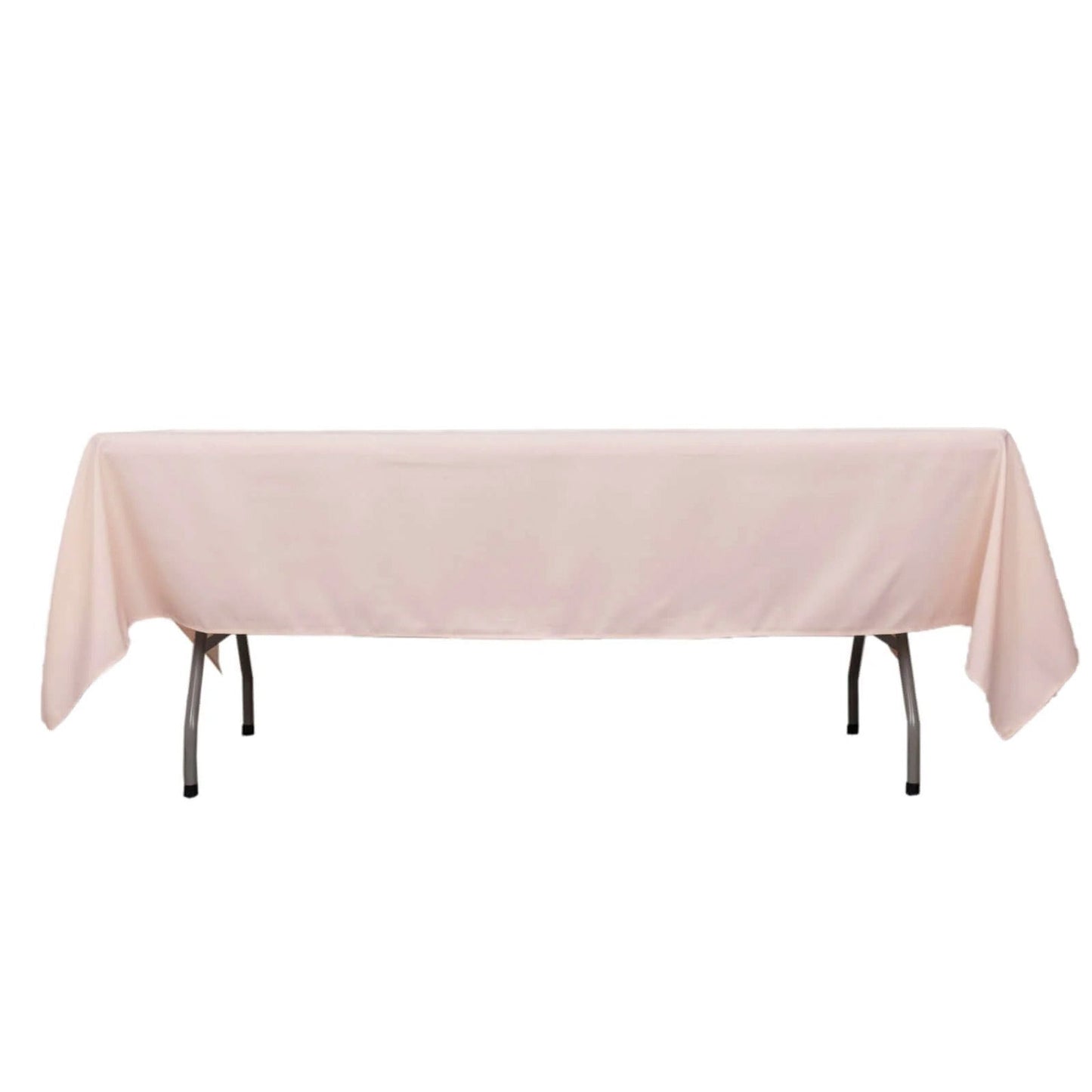 Premium Polyester 60"x102" Rectangle Tablecloth Blush - Durable 220GSM Wrinkle-Resistant Table Cover