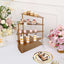 4-Tier Metal Spiral Stairway Cupcake Display Stand Gold - Dessert Cake Step Pedestal Tray 17"