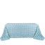 Satin 90"x132" Rectangle Tablecloth Light Blue - Grandiose 3D Rosette Seamless Table Cover