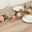 6ft Blush Silk Rose Peony Flower Garland, Mixed Floral Greenery Garland Artificial Hanging Vine