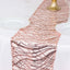 Sequin Mesh 12"x108" Table Runner Blush Stylish Wave Embroidery