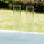 2-Pack Clear Ribbed Glass Hurricane Shades Open End Design - Stylish Candelabra Pillar Candle Holder Table Centerpiece 14"