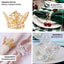 4 Pack Metallic Gold Crown Rhinestone Napkin Rings, Royal Bling Napkin Holders
