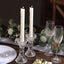 2-Pack Crystal Pillar Candlestick Stands Hour Glass Design with Diagonal Stripes Clear - Reversible Taper Holders 5"