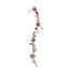 6ft Dusty Rose Silk Rose Peony Flower Garland, Mixed Floral Greenery Garland Artificial Hanging Vine