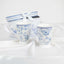 White Blue French Toile Bridal Shower Gift Set, 2 Pack Porcelain Tea Cups With Matching Keepsake Gift Box and Satin Ribbon Handle