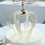 Crystal-Bead Royal Crown Cake Topper Metallic Gold - Themed Baby Showers Cakes & Event Centerpieces 16"