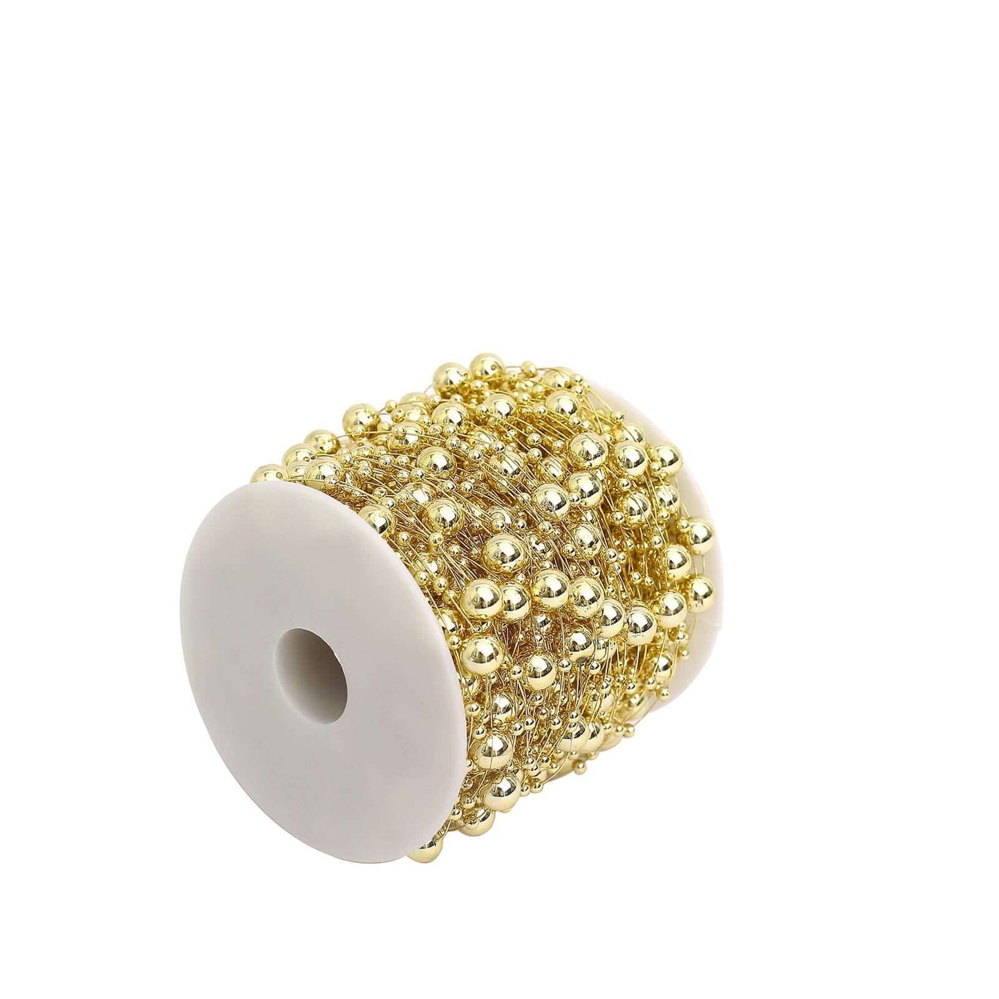 Faux Pearl String Beads Vase Filler - Gold DIY Craft Fishing Line Pearl Chains 100ft