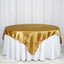 Satin 72"x72" Table Overlay Square Tablecloth Gold - Smooth Finish for Luxurious Events