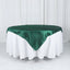 Satin 60"x60" Table Overlay Square Tablecloth Hunter Emerald Green - Smooth Silky Touch Table Cover