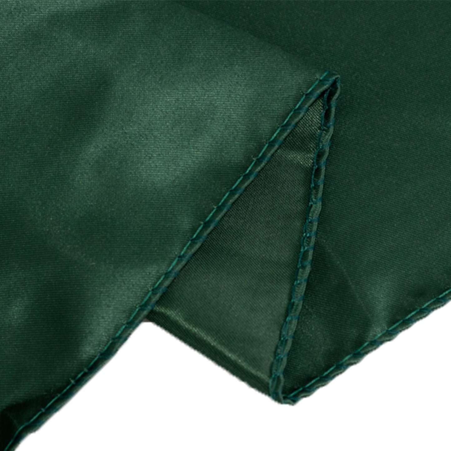 Lamour Satin 72"x72" Table Overlay Square Tablecloth Hunter Emerald Green - Smooth Finish Table Topper