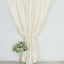 8ftx8ft Ivory 3D Leaf Petal Taffeta Event Curtain Drapes, Backdrop Event Panel With Rod Pocket