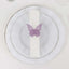 12-Pack Paper Napkin Rings Laser Cut Butterfly Lavender Shimmery - Decorative Serviette Holders