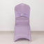 Spandex Chair Cover with Silver Rhinestone Buckled Sash Band Lavender Lilac - Stretch Fitted Slipcover
