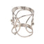 4 Pack Silver Metal Napkin Rings, Hollow Woven Style With Rhinestones, Elegant Napkin Holders