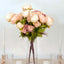 2 Pack 19" Cream Blush Artificial Peony Flower Wedding Bouquets, Faux Silk Flower Arrangements