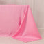Lamour Satin 90"x132" Rectangle Tablecloth Pink - Soft & Silk-Like Seamless Table Cover