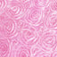 Satin 72"x72" Table Overlay Square Tablecloth Pink - 3D Rosette Table Cover