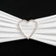 Rhinestone Chair Sash Band Buckle Silver 2" Heart Metal - Glittering Diamond Accent