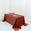Premium Velvet 90"x132" Rectangle Tablecloth Terracotta (Rust) - Reusable Soft & Seamless Table Cover