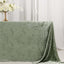 Premium Crushed Velvet 90"x156" Rectangle Tablecloth Sage Green - Reusable Soft Seamless Table Cover
