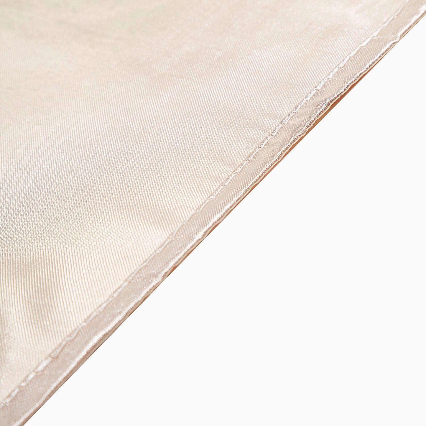 Satin 72"x72" Table Overlay Square Tablecloth Beige - Smooth Finish Table Cover