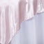 Satin 90"x90" Table Overlay Square Tablecloth Blush - Smooth Finish Table Topper