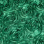 Satin 120" Round Tablecloth Hunter Emerald Green - Grandiose 3D Rosette with Seamless Finish Table Cover
