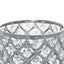 2-Pack Metal Crystal Beaded Pillar Holders Metallic Silver - Versatile Stem Vase Set for Decor 9"