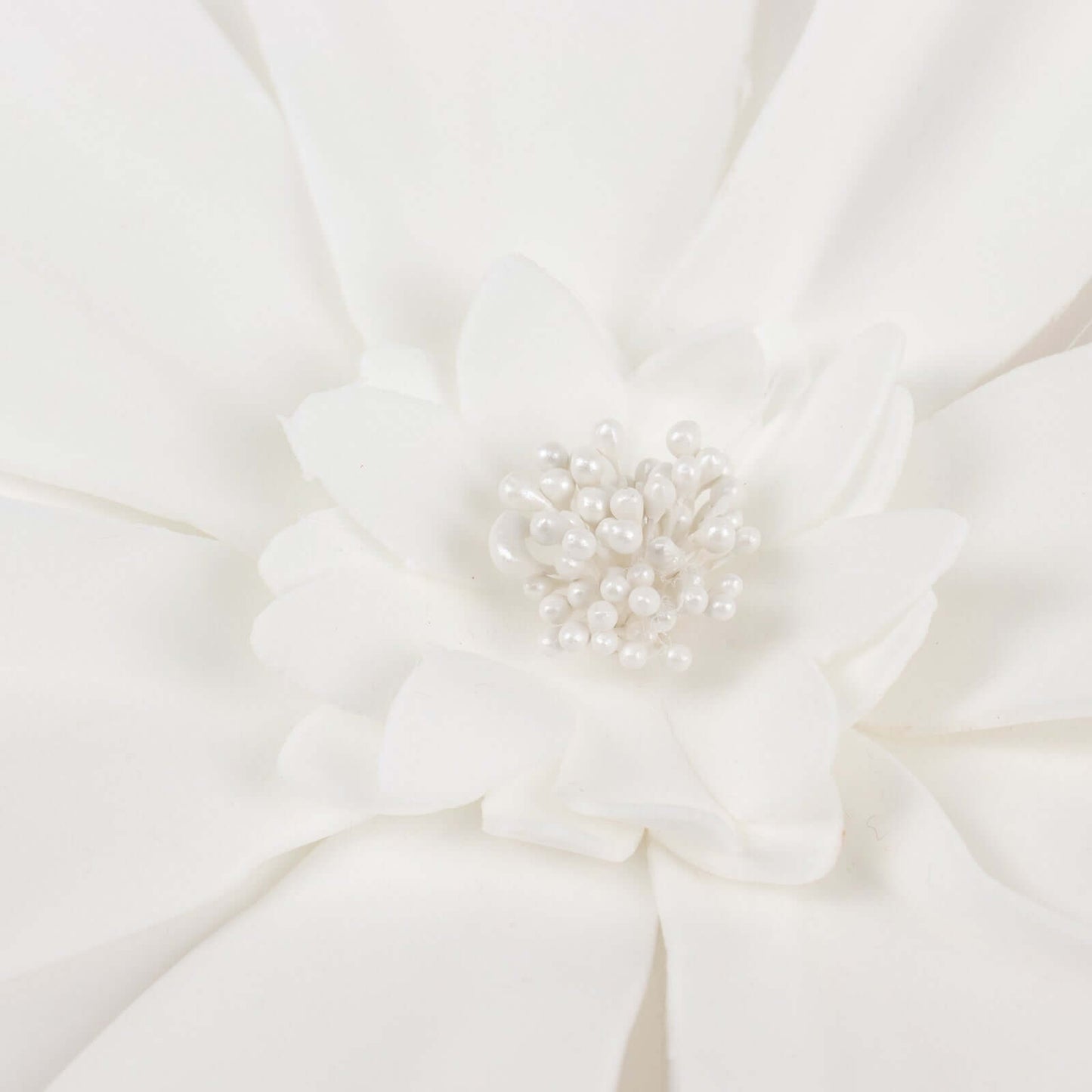 4 Pack 12" White Life-Like Soft Foam Craft Dahlia Flower Heads