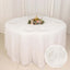 Polyester 120" Round Tablecloth White with Shaggy Fringe Design - Exquisite Table Cover