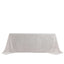 Premium Crushed Velvet 90"x132" Rectangle Tablecloth White - Reusable Soft & Graceful Seamless Table Cover
