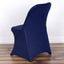 10 Pack Stretch Spandex Chair Covers Navy Blue for Folding Chairs - Durable 160GSM Fitted Slipcovers