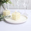 2-Pack LED Flameless Cube Candles Flickering Warm White Ivory - Battery Operated Bubble Design 2"