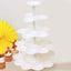 5-Tier Plastic Cupcake Holder Stand White - Dessert Tower with Scalloped Edge Design Versatile Display for Sweet Treats 18"