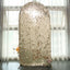 7ft Sparkly Champagne Double Sided Big Payette Sequin Chiara Backdrop Stand Cover For Fitted Round Top Wedding Arch