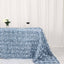 Satin 90"x132" Rectangle Tablecloth Dusty Blue - Grandiose 3D Rosette Seamless Table Cover