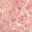 Satin 90"x132" Rectangle Tablecloth Dusty Rose - Grandiose 3D Rosette Seamless Table Cover