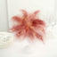 Table Lamp Feather Design Cinnamon Rose LED Battery Operated - Cordless Wedding Centerpiece 15"
