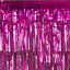 8ft Fuchsia Metallic Tinsel Foil Fringe Doorway Curtain Party Backdrop