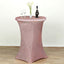 Metallic Spandex 36" Fitted Glitter Round Cocktail Table Cover Rose Gold - Stretch Fit for High Top Tables