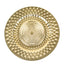 6-Pack Plastic Round Charger Plates 13" in Gold with Diamond Pattern, Sparkling Disposable Dinner Charger Tableware