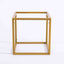 2-Pack Metal Flower Stands Gold Geometric Wedding Centerpieces Square Frame - Compact Design 8"