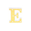 3D Marquee Letter "E" Warm White 6 LED Lights Gold - Chic Light-Up Decor for Events 6"
