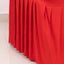 Spandex Chair Cover with Ruffle Pleated Skirt for Banquet Chairs Red - 1-Piece Stretch Fitted Slipcover