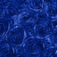Satin 90"x132" Rectangle Tablecloth Royal Blue - Grandiose 3D Rosette Seamless Table Cover