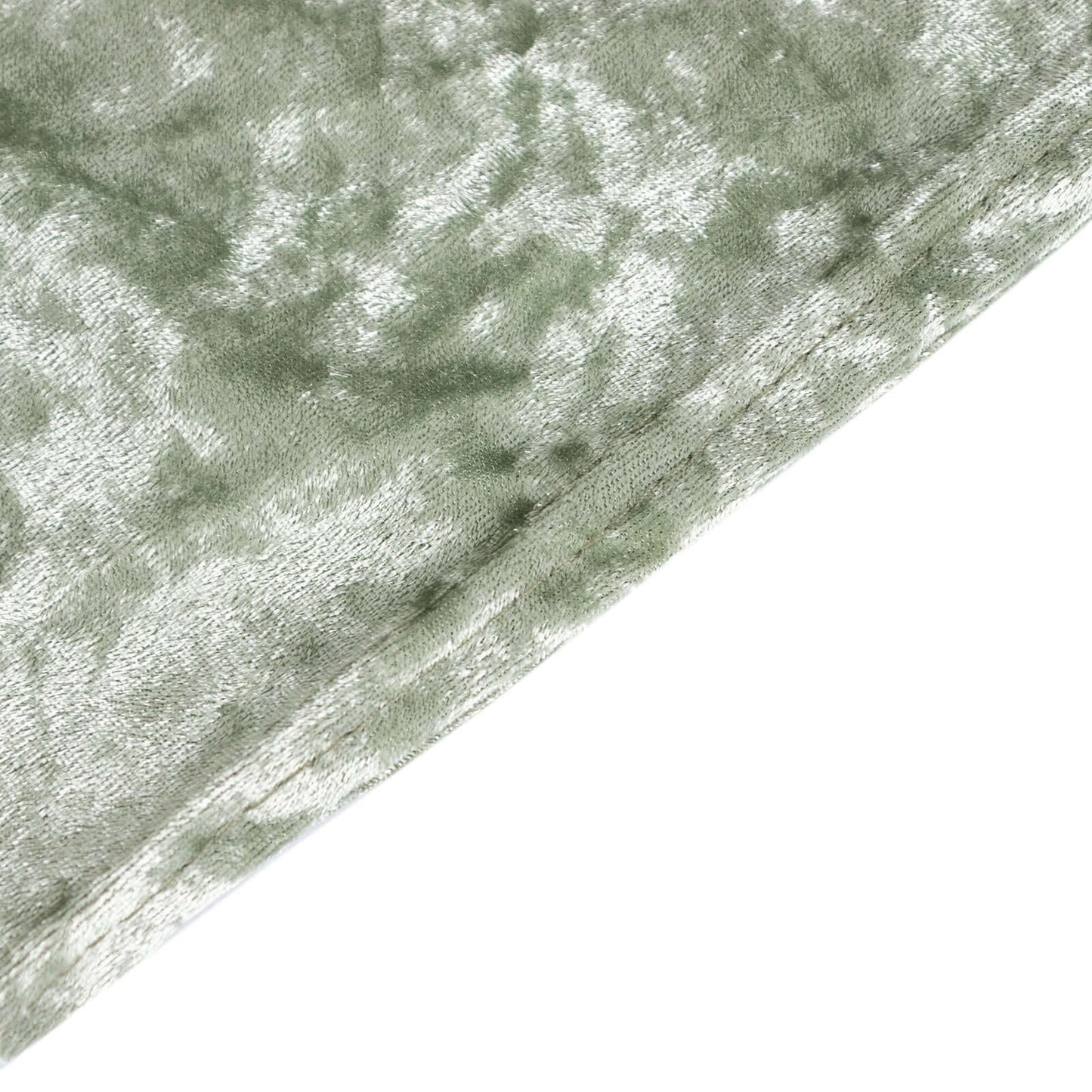 Crushed Velvet Fitted Rectangular 6ft Table Cover Sage Green - Wrinkle-Free Stretchy Tablecloth