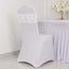 5 Pack Satin Spandex Chair Sashes White - Exquisite Rosette Design Stretch Chair Bands 6"x14"